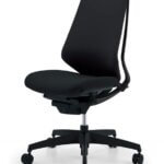 201012600001_オフィスチェア（回転椅子）肘無　布　ブラック　デュオラ-a